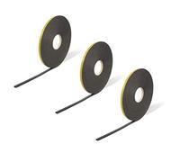 Virtual Plastics Double Sided Foam Tape - Heavy Duty Glazing Tape - 3 Pack of Black - 2mm Thick x 10mm Wide x 25m Long
