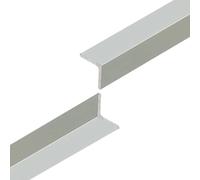 Virtual Plastics Silver Aluminium Corner Trim - Aluminium Angle Edge Trim - Anodised Silver Finish - 1 Metre length (15mm x 15mm)