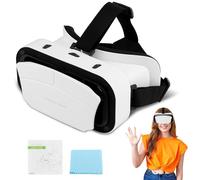 Virtual Reality Goggles, 3D VR Glasses Adjustable VR Virtual Reality Headset with Wide Angle Lens, Universal 3D Headset HD Goggles for 4.7-7.2'' Phone for Mobile Games & Movies