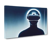 Virtual Reality Headset Man Canvas Wall Art Print 30x20 Inch