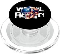 Virtual Reality Skull VR Gamer Futuristic Art PopSockets PopGrip for MagSafe