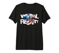 Virtual Reality Skull VR Gamer Futuristic Art Premium T-Shirt