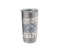 Virtual Reality Stand Back I'm Playing Vr Gaming Stainless Steel Insulated Tumbler