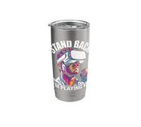 Virtual Reality Stand Back I'm Playing Vr Stainless Steel Insulated Tumbler
