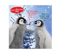Virtual Safari Christmas Card, Penguins in the Forest, 16.3 x 16.3 cms, Multi-Coloured