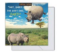 Virtual Safari, Funny Birthday Card for Him, Barry! For God's Sake…., Humorous Male Birthday Card, Blue