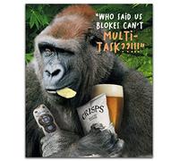 Virtual Safari Funny Male Birthday Card, Humorous Birthday Card for Him Who Said Us Blokes Can't Multi-Task??!!!…, Multi-Coloured