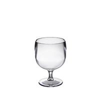 Virtually Glass 6 Roltex Polycarbonate Wine Glasses Stackable Unbreakable and Reusable (200 ml to The Brim Height 10.6 cm, Max Diameter 7.5 cm)