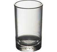 Virtually Glass Set of 6 Unbreakable Reusable Polycarbonate Plastic Shot Glasses (50ml to rim, Height 7.8cm, Max Diameter 3.7cm)