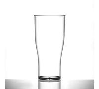 Virtually Unbreakable Heavy Duty Polycarbonate Tulip Plastic Pint Glass, Pack of 6