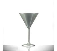 Virtually Unbreakable Polycarbonate Cocktail Elite Premium 7oz Martini Silver Pack of 1