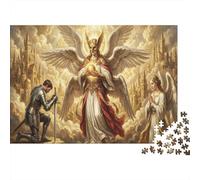 Virtue Angels 500 Piece Wooden Jigsaw Puzzle,Stress Relief,Wood,Whimsical Challenge,Educational Toy,Home Wall Decor,Gift Idea,Adults & Kids 14+ (52x38cm)