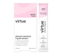 Virtue Electrolytes Hydration Sachets | Zero Sugar, Zero Calories | All 6 Electrolytes, Vitamin C (16 Pack, Pink Candy Floss)