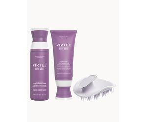VIRTUE Flourish Shampoo and Conditioner with Manta Brush Bundle