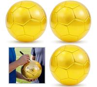Virtue morals Gold Autograph Soccer Ball Set, 3/6/8/12 Pack with Air Pump for Trophies, Awards, Championship Party, Size 4 (3)