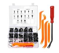 VirtuGro 240PCS Car Trim Clips Set 15 Types Plastic Rivets Car Fixing Clips with Trim Removal Tools, Universal Car Retainer Clips Bumper Fender Panel Clips Door Trim Retainer Auto Push Pin Rivets Set