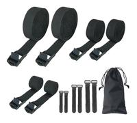 VirtuGro 6Pcs Ratchet Tie Down Straps 1M /2.5M /5M x 25mm Heavy Duty Lashing Straps Adjustable Tensioning Belts Roof Rack Strap with Buckle & Bag for Cargo, Trucks, Motorcycle, Bike,Trailer, Luggage