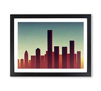Virtuous City Skyline Architecture Abstract Framed Print | A4 Black Framed Wall Art | Ready to Hang | Abstract Cityscape Picture | Living Room Bedroom Lounge Office