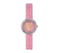 Virtus Mini Pink Leather Watch - female - Versace - Watches - Pink - ONE SIZE - Accessories ONE SIZE