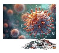 Virus Model Jigsaw Puzzles for Adults 1000 Piece Paper Jigsaw Puzzles for Adults for Home Decor Ideal Christmas & New Year Gift for Teenagers 1000 PCS(38x26cm)