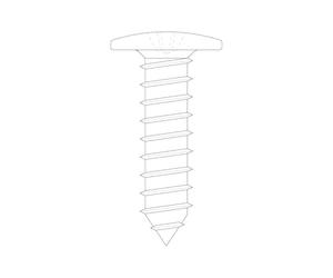 Vis 3.5 x 16 pour refrigerateur Aeg 229001303