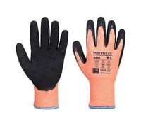 (Orange/Black, L) Portwest Vis-Tex Winter HR Cut Glove Nitrile