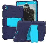 Visaccy iPad 6th Generation Cases, iPad 5th Generation Case, iPad Air 2 Case 3-Layer Full-Body Rugged Silicone Case with Kickstand for iPad 9.7''