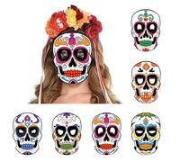 VisageVitalit 6 Pieces Halloween Ghost Face Mask, Mask for Dia de los Muertos, Suitable for Ghost Houses, Latex Ghost Mask for Ghost House, Theme Parties and Role Play