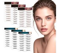 VisageVitalit Eyebrow Stickers, 6 Sheets Eyebrow Tattoo, 4D Eyebrow Stickers, Waterproof Long Lasting Eyebrow Transfers for Eyebrow and Eyebrow