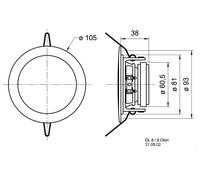 Visaton DL 8 ceiling speaker, 3.3 inches, 8 ohms