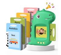 VISATOR Talking Flash Cards for Toddler Boys, Ages 1-6, Educational Montessori Toys with 224 Words, 112 Cards, 12 Themes, Minimalist Style
