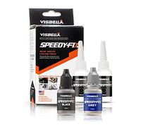 Visbella 7 Seconds Speedy Fix Glue with Filler, Filling & Reinforcing, Instant Adhesive & Welding Powders, Strong Bond, Repair for Ceramic, Glass, Metal & Hard Plastic Products (Black&Grey 4Pc)