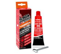 Visbella Gasket Maker Oil Resistant Sensor Safe Neutral RTV Silicone Sealant Non-Corrosive High Flexibility Ideal for Domestic & Older Vehicles 99g (RED)