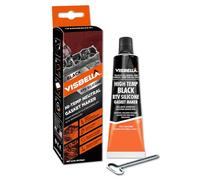 Visbella Gasket Maker Oil Resistant Sensor Safe Neutral RTV Silicone Sealant Non-Corrosive High Flexibility Ideal for Domestic & Older Vehicles 99g (BLACK)