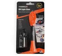 Visbella UV Light Glue, Resin Kit with Lamp, Liquid Curing Adhesive for Craft Cured in Seconds Fix Fill Seal Bond Repair for Metal, Glass, Plastics, Jewelry, Leather & More (4+8g Refills)