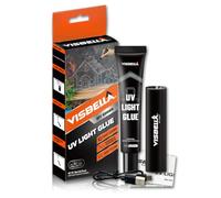 Visbella UV Light Glue Resin Kit with Lamp, Liquid Curing Adhesive for Craft Cured in Seconds Fix Fill Seal Bond Repair for Metal, Wood, Ceramic, Glass, Plastics, Jewelry, Leather and More
