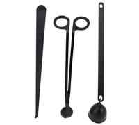 Viscacha 3 in 1 Candle Accessory Set with Candle Wick Trimmer & Wick Dipper & Candle Snuffer Extinguisher, Wick Cutter & Wick Scissor Candle Gift Set for Candle Lovers(Black)