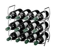 Viscio Trading 171532 Stackable Chrome Wine Rack, Steel, Silver, 13 x 40 x 40 cm