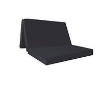 Visco Therapy Folding Mattress Small Double 190×120×8 cm Black - Trifold Z Bed with Washable Cover - Portable Guest Mattress for Sleepovers, Camping & Caravans - UK Made, CertiPUR-US Certified