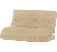 Visco Therapy Reflex Foam Filled Futon Mattress, Shredded Foam Filling, Foldable Replacement Mattress, Roll out, Fold up Guest Bed (Cream, 3 Seater)