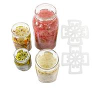 viscodisc Canning Buddies- Wide Mouth Mason Jar Canning Inserts, 12Pk- Helps Keep Your Pickled Fruits and Veggies Submerged Under The brine. by viscodisc