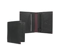 VISCONTI Alpine Collection BRIG Slim Leather Wallet RFID Blocking AP61 Black/Burgundy