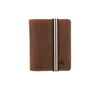 Visconti Arrow Elastic Closure Bi Fold Real Leather Wallet Card Holder RFID (Oil Tan BN2)