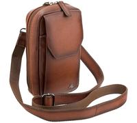 Visconti Atelier Collection Alex Small Leather Cross Body Bag AT45 Burnish Tan