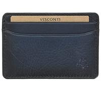 VISCONTI Atelier Collection Evan Leather Credit Card Holder RFID Blocking AT54 Burnished Blue