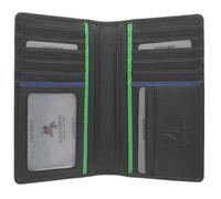 VISCONTI Bond Collection Jaws Leather Jacket Wallet RFID Blocking BD12 Black/Cobalt/Green