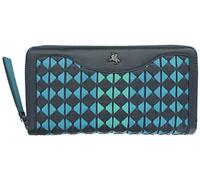 VISCONTI Bora Bora Collection Amour Zip Around Leather Purse RFID Blocking BR76 Blue Orchid