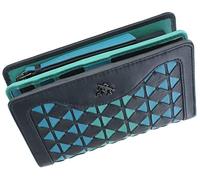 VISCONTI Bora Bora Collection Cecile Leather Purse with RFID Blocking BR75 Blue Orchid