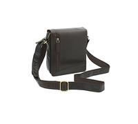 VISCONTI Compact Leather Messenger/Travel Bag S7 Brown