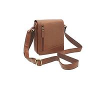 VISCONTI Compact Leather Messenger/Travel Bag S7 Tan